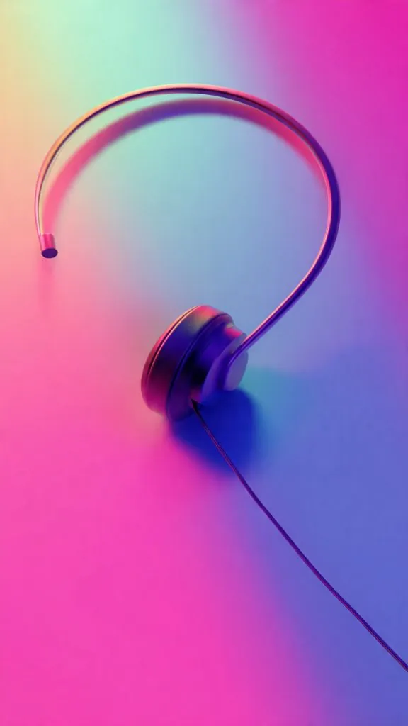 soft gradient headphone wallpaper